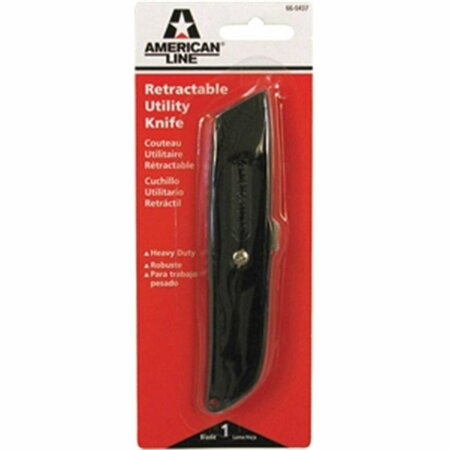 HOME IMPROVEMENT 66-0437 Metal Retractable Utility Knife - Black HO3573916